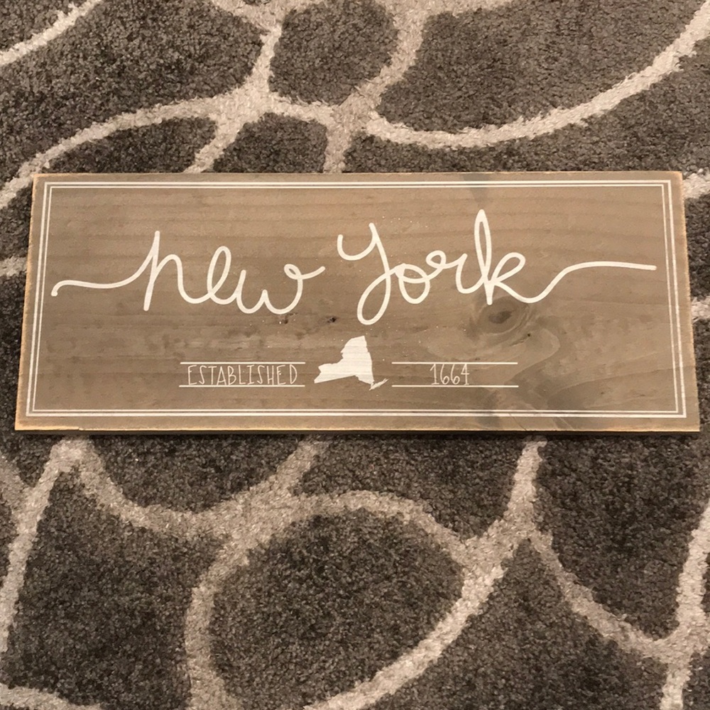 Gray New York Sign
